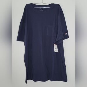 New Champion Navy Blue Pocket Tee Shirt Men's 5XT 5X Big & Tall